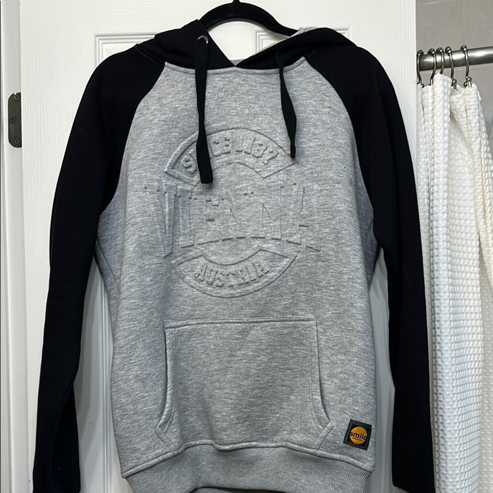 Vienna Austria logos Black and Gray Hoodie